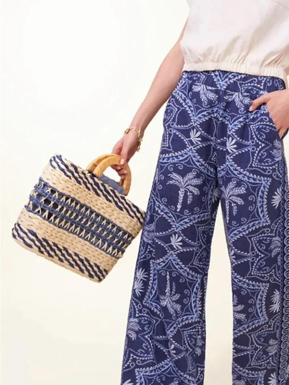 Spartina 449 Woven Straw Cabana Tote Ogeechee